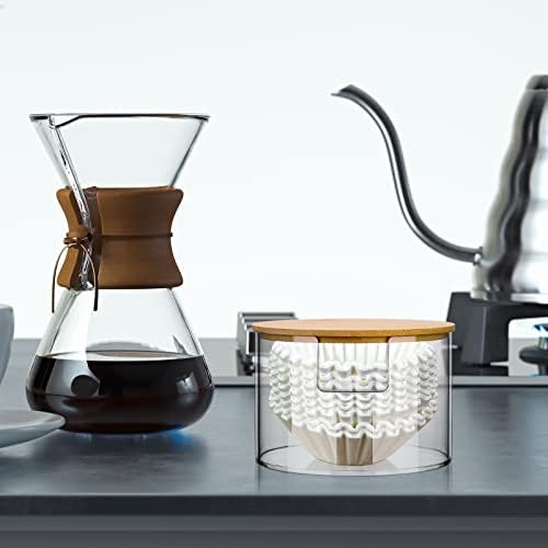 Qunclay Acrylic Coffee Filter Holder Reusable Clear Coffee Filter