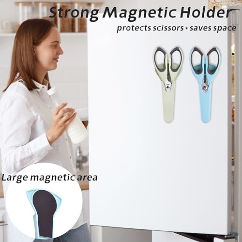2 Pack Heavy Duty Scissors Kitchen Shears with Magnetic