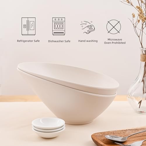 LOVYANXUE Salad Bowls, 4 Packs Serving Bowl, Compostable 33 Ounce