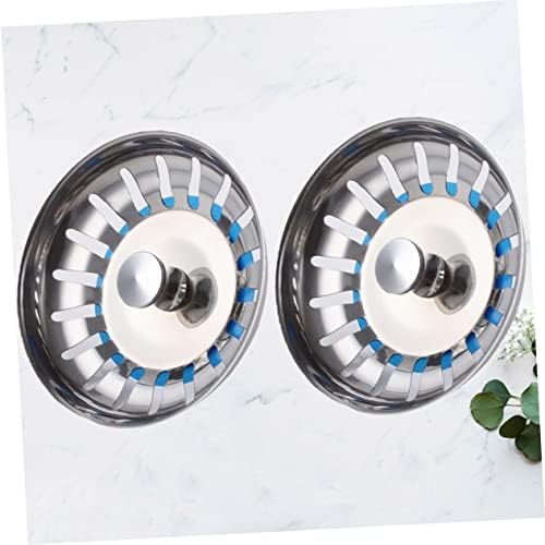 Stainless Steel Sink Strainer Cover 2pcs Reusable Filter for Drains
