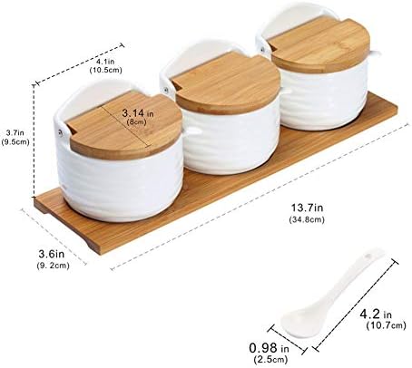 June Sky Sugar and Cream Set,Ceramic Sugar Containers with Lid and