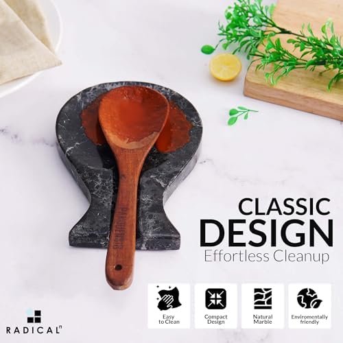 Radicaln Marble Spoon Rest for Stove Top 8" - Kitchen Spoon Holder