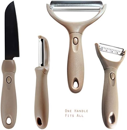 Julienne Vegetable Peeler Set of 4 in 1 with Bonus Cutting Board