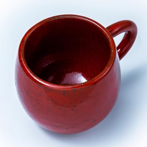 Asayu Japan Ceramic Coffee Pour Over Maker Set, Chrome Red