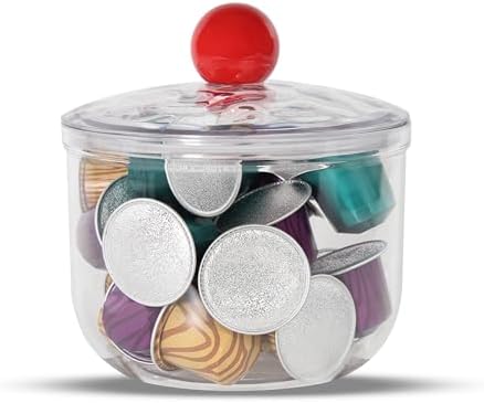 Coffee Pod Holder with Lid,Clear Plastic K Cup Organizer Holder Coffee