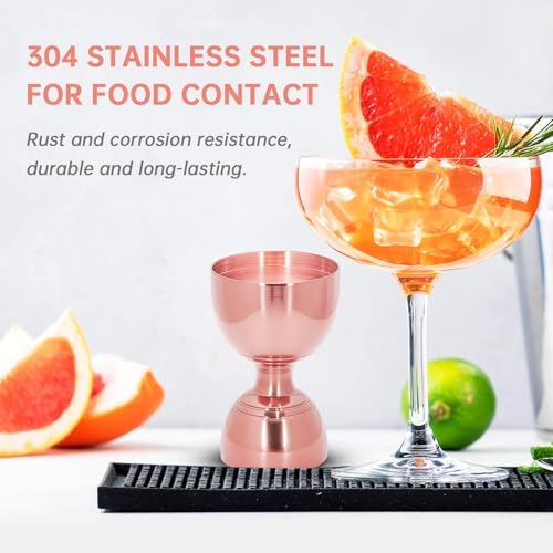 2Pcs Premium Bell Jigger for Bartending, Cocktail Jigger 2 OZ 1 OZ