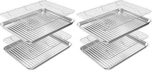 ROTTAY Baking Sheet with Rack Set, Stainless Steel Cookie Sheet with Cooling by Rottay