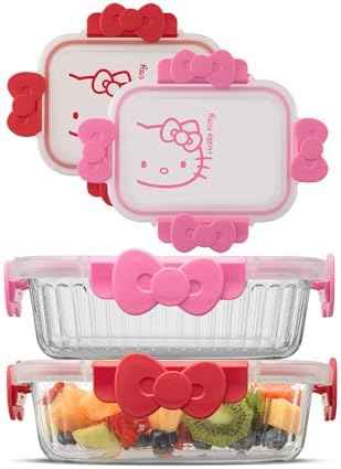JoyJolt Sanrio Hello Kitty 2x Glass Storage Containers