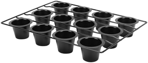 24 Cup Mini Muffin Pan for Cupcakes, Carbon Steel