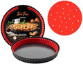 Tart Pan Set,9 Inch Tart Pan with Crust Shaper Ring & Silicone Pie
