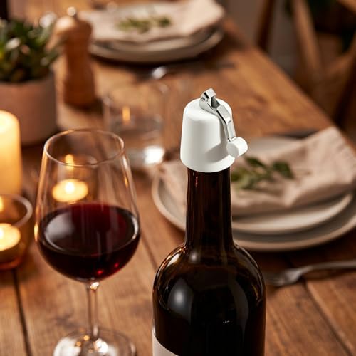 2-Pack Wine Bottle Stoppers, Reusable Airtight & Leak-Proof Sealers