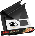 PrettyCare Oven Liners for Bottom of Oven - 2 Pack Large Heavy Duty