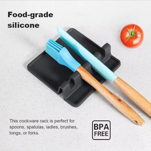 Spoon Rest for Stove Top, Silicone Spoon Holder for Kitchen Counter