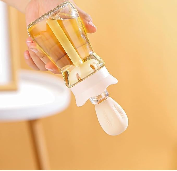 Oil Dispenser with Brush-2 Pack 7oz/200ML 2 IN 1 Glass Cooking Oil Dispenser - Image 2