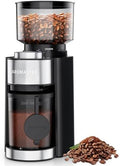 Aromaster Burr Coffee Grinder, 25 Settings, Black