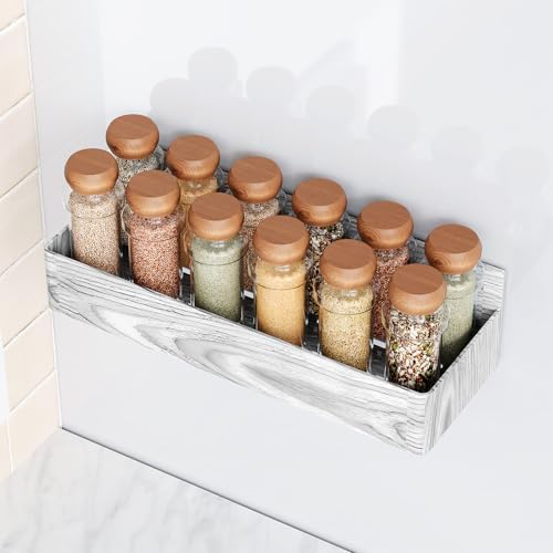 Mystozer Magnetic Refrigerator Spice Rack, 4 Pack