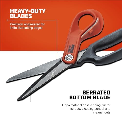 Crescent Wiss 10" Heavy-Duty Titanium Coated Tradesman Shears | CW10TM