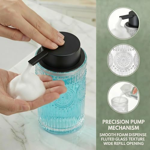 Clear Glass Foaming Hand Soap Dispenser