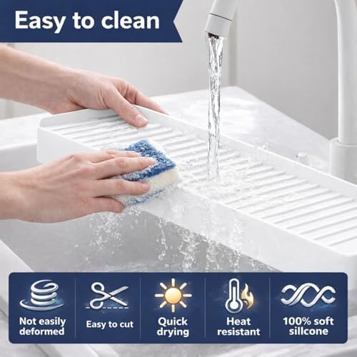 Silicone Sink Edge Protectors for Bathroom and Kitchen Sink Splash