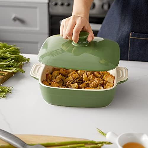 DOWAN Casseroles dish with lids, Ceramic Baking Dish With Lid