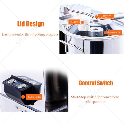 Electric Vegetable Chopper, 6L Capacity, Stepless Speed Control