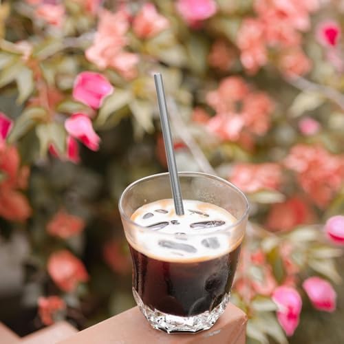 Xmas Stainless Steel Reusable Straws Set, Long and Short Drinking