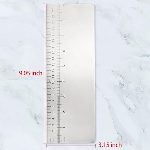 Stainless Steel Baking Scraper with Measurement, Square Dough Cutter