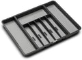 madesmart Classic Expandable Compartment Silverware Tray, Granite