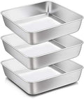 8 x 8-Inch Baking Pan, E-far Square Cake Brownie Baking Pans Stainless