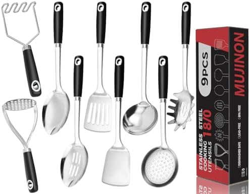 9-Piece 18/0 Stainless Steel Cooking Utensil Set