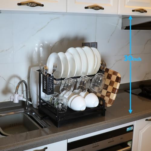 B-Land 2-Tier Dish Drying Rack for Kitchen Counter
