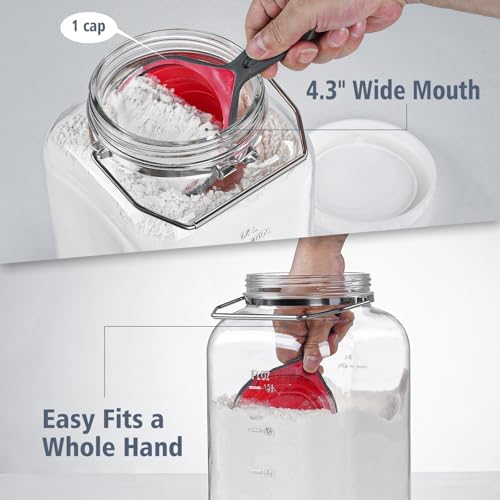 1.5 Gallon/5700 ML Glass Jar with Lid, 2 Pack