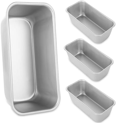 QTLCOHD 4 Pack Loaf Pans for Baking Bread, 7 x 3 Inch