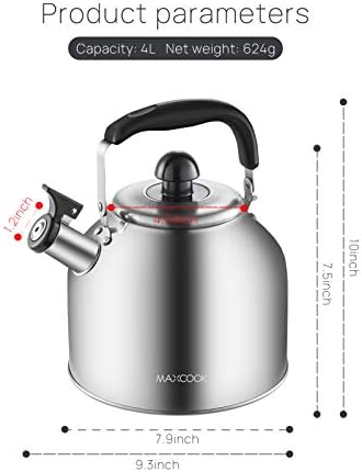 4.2 Quart 18/8 Stainless Steel Whistling Tea Kettle