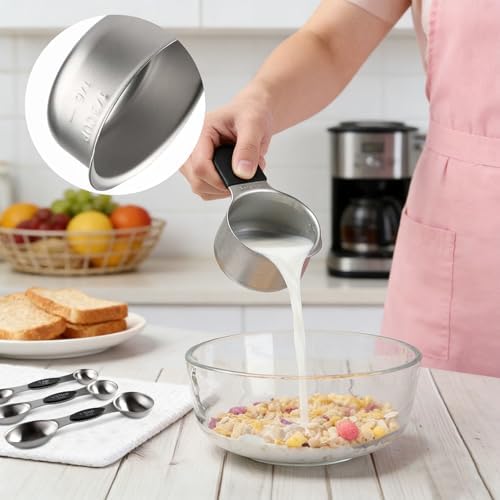 Magnetic Measuring Cups and Spoons Set 16 Piece, 304 Stainless Steel