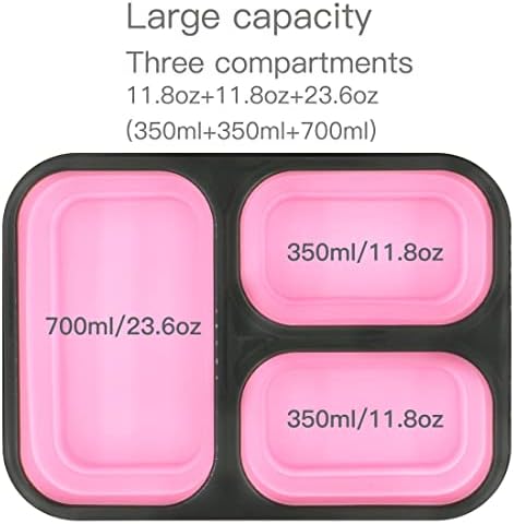 fancyfree Collapsible Silicone Benton Container, Leakproof Lunch Box