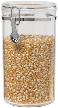 Oggi Large Clear Canister with Clamp Lid, 72 oz - Large Airtight Food