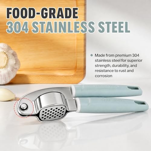 Stainless Steel Garlic Press, Mincer and Ginger Crusher