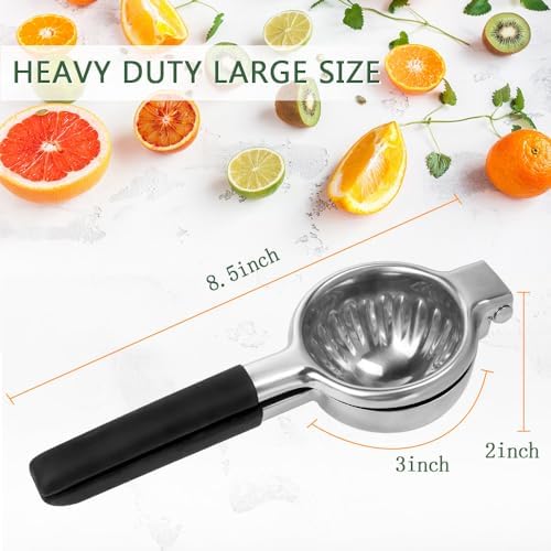 Stainless Steel Lemon Squeezer with Silicone Handles