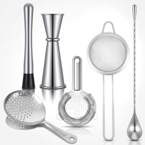 6 Pack Cocktail Strainer Set, Bar Tools Stainless Steel Includes