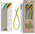Softy Straws Premium Reusable Stainless Steel Drinking Straws With