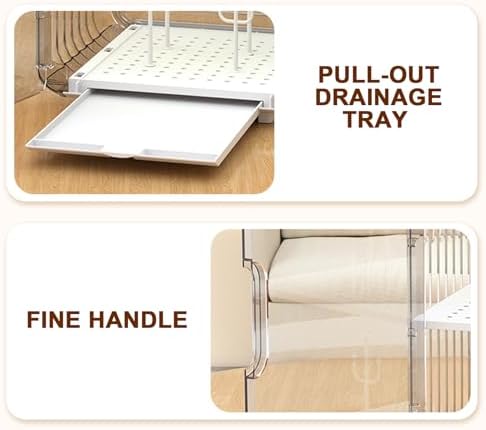 Large Capacity Baby Bottle Drying Rack, 3/4-layer Dustproof Nursing