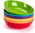 8-Inch Melamine Salad & Pasta Bowls - Set of 6, Unbreakable & Reusable