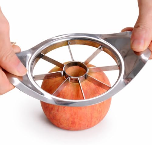 Stainless Steel Apple Cutter Slicer 8 Blade Fruit Divider Corer with