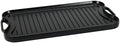 Amazon Basics Pre-Seasoned Cast Iron Reversible Rectangular Grill/Griddle with Even Heat Distribution, Black, 20 x 10.63 x 0.98 inch