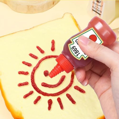 1.4 oz Mini Condiment Squeeze Bottles for Lunch Accessories, Mini