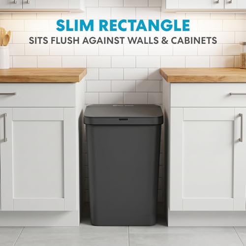 SIMPLI-Magic 13.2 Gallon Sensor Trash Can, Gray