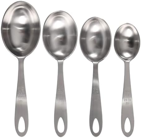 Lindy's MPC4 4-Piece Stainless Steel Measuring Scoop Set,Silver
