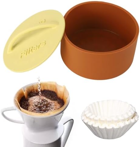 Coffee Filter Holder Reusable Coffee Filter Storage Container with Lid