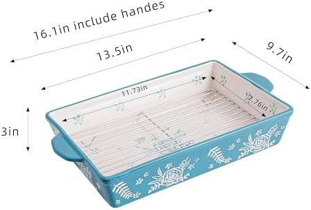Wisenvoy Casserole Dish with Roasting Rack Baking Dish Casserole